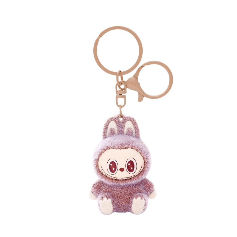 New Popular Hot! mini brown Mocha bunny Labubu Baby keychain dangeler figure